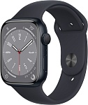 Apple Watch Series 8 GPS, 41mm Midnight Aluminum Case with Midnight Sport Band (темная ночь) S/M