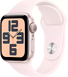Apple Watch SE 2024 40mm Starlight Aluminum Case with Light Blush Sport Band