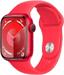 Apple Watch Series 9, 41 мм, корпус из алюминия цвета (PRODUCT)RED, ремешок Sport Band (PRODUCT)RED размер S/M