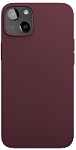 Чехол защитный VLP Silicone case with MagSafe для iPhone 13 mini, Soft Touch, марсала