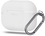 Чехол силиконовый с карабином для AirPods Pro 2, белый