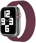 Ремешок нейлоновый плетёный VLP для Apple Watch 44/45mm, марсала