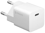Сетевое зарядное устройство Deppa USB-C, Power Delivery, GaN, 20Вт, белый