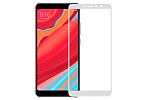 Защитное стекло для Xiaomi Redmi S2 белая рамка (на весь экран)
