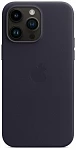 Чехол кожаный Apple MagSafe для iPhone 14 Pro (темно-фиолетовый)