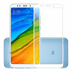 Защитное стекло для Xiaomi Redmi 5 Plus белая рамка (на весь экран)